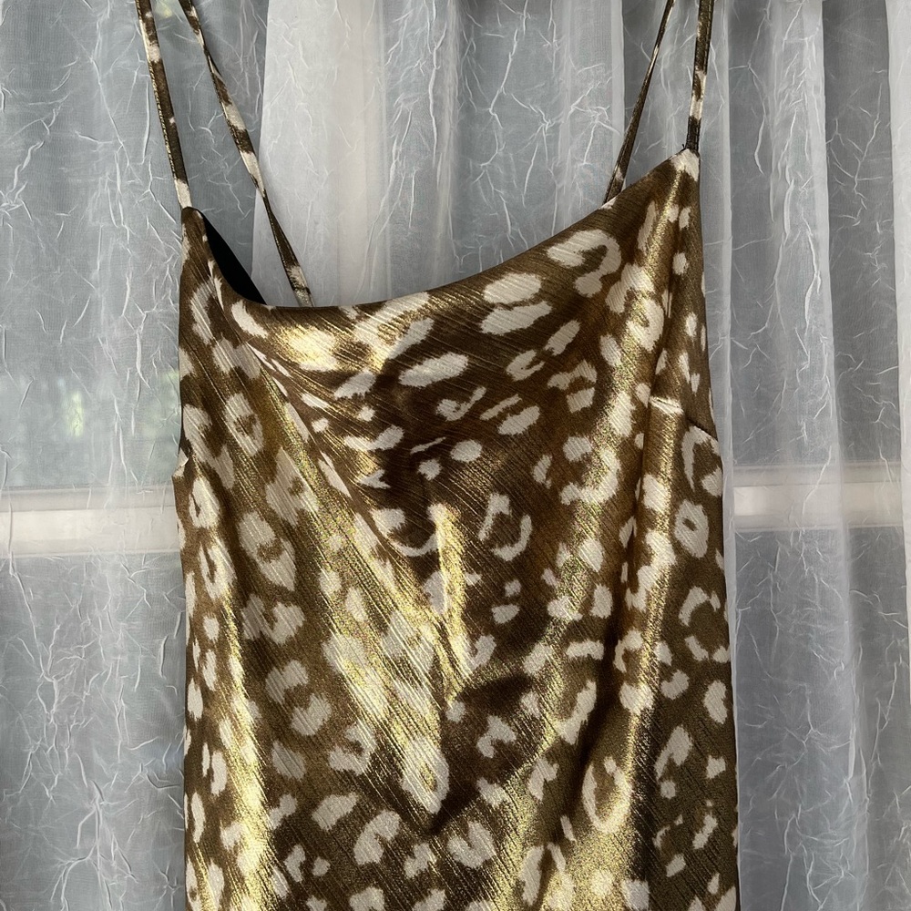 Zara Gold Printed Dress